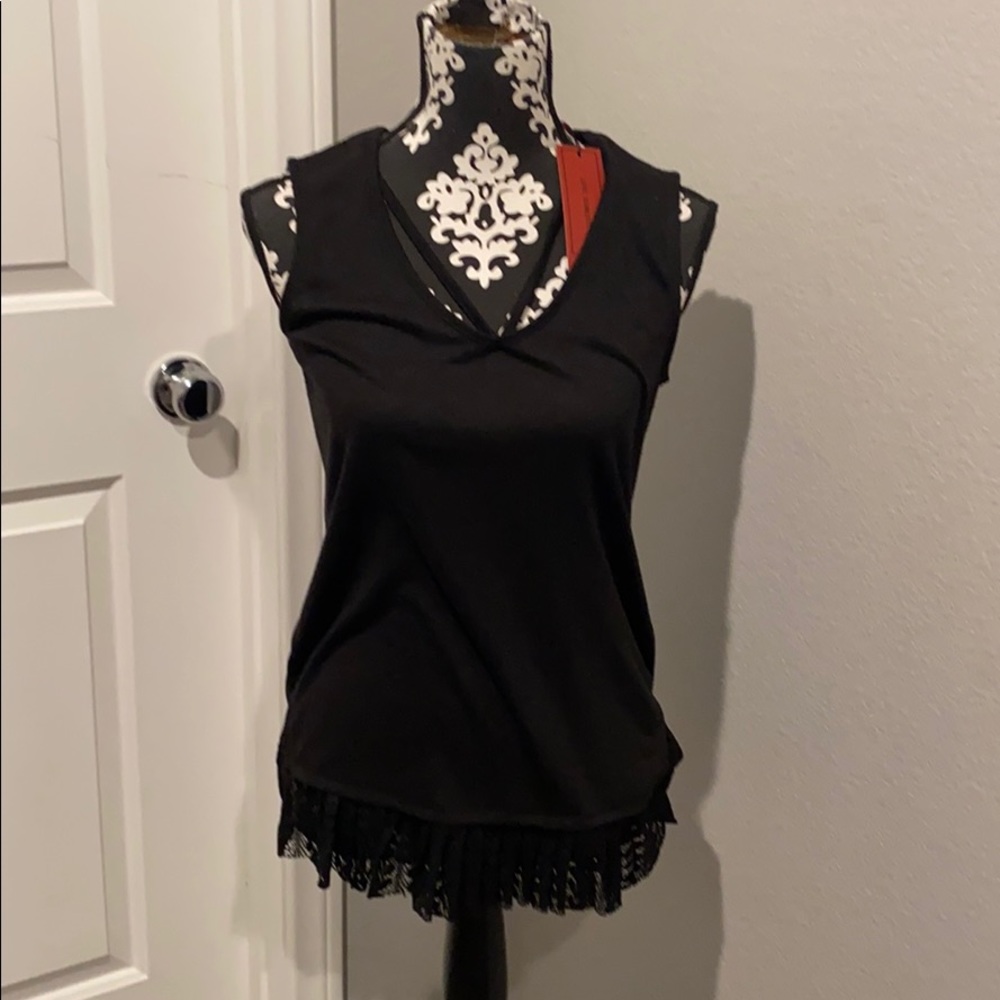 Love Scarlet Black Blouse NWT